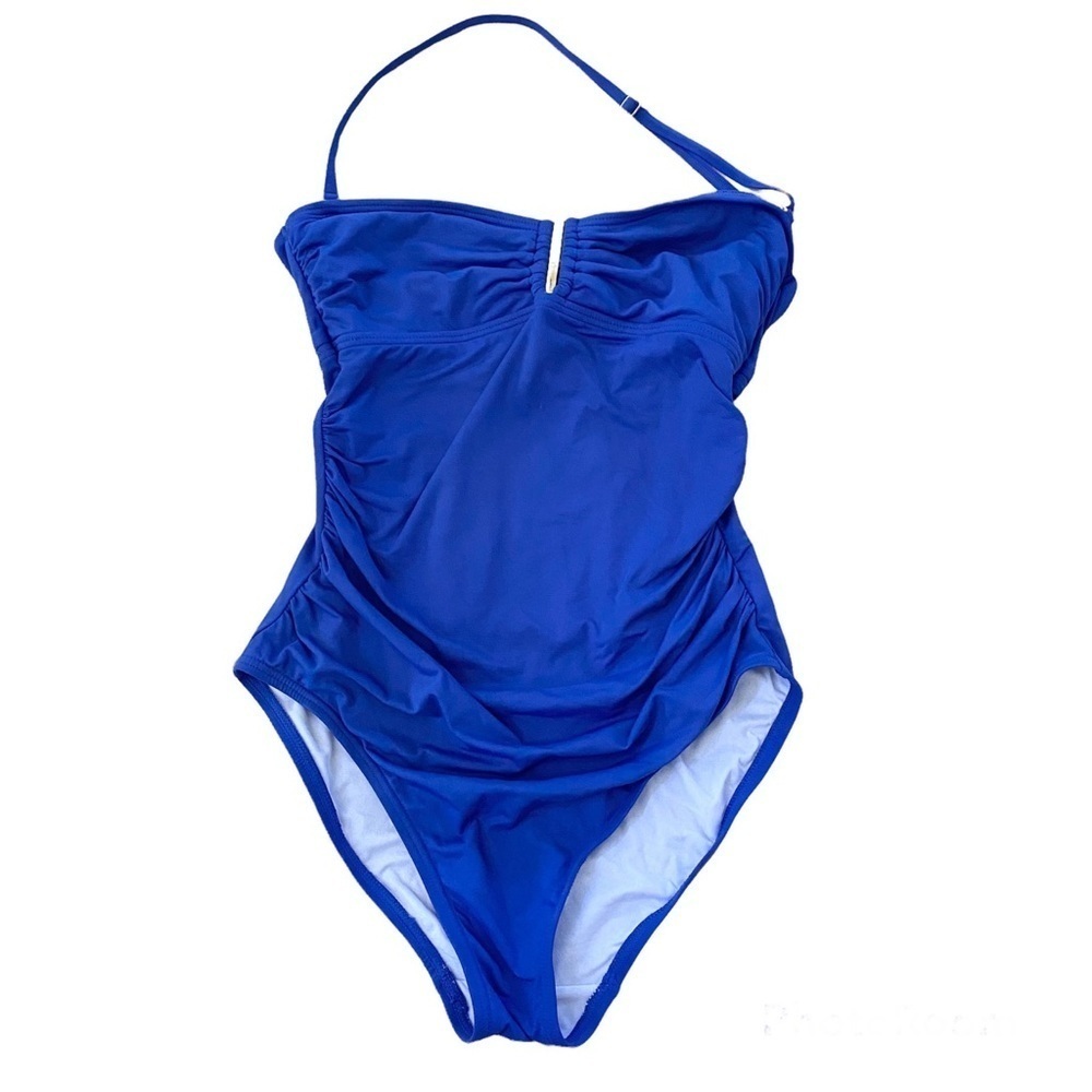 Calvin Klein One Piece Strapless Bathing Suit Cobalt Blue Like New Size 6